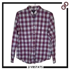 Vineyard Vines Medium Slim Fit Murray Flannel Shirt in Red/White/Blue Plaid